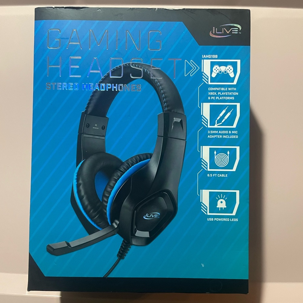 iLive Gaming Headset Stereo Headphones NEW